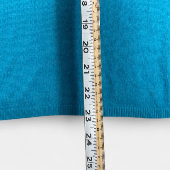 Charter Club Women's Medium Turquoise Cashmere Sweater V-Neck Long Sleeve - Picture 4 of 6